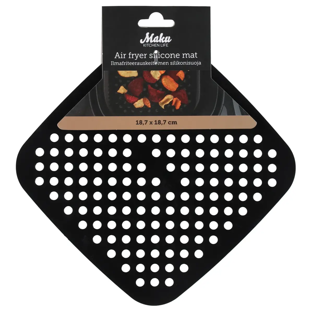 Silikonmåtte til airfryer 18 × 18 cm, produktbillede 2 af 3, Airfryers hos HomeNordic