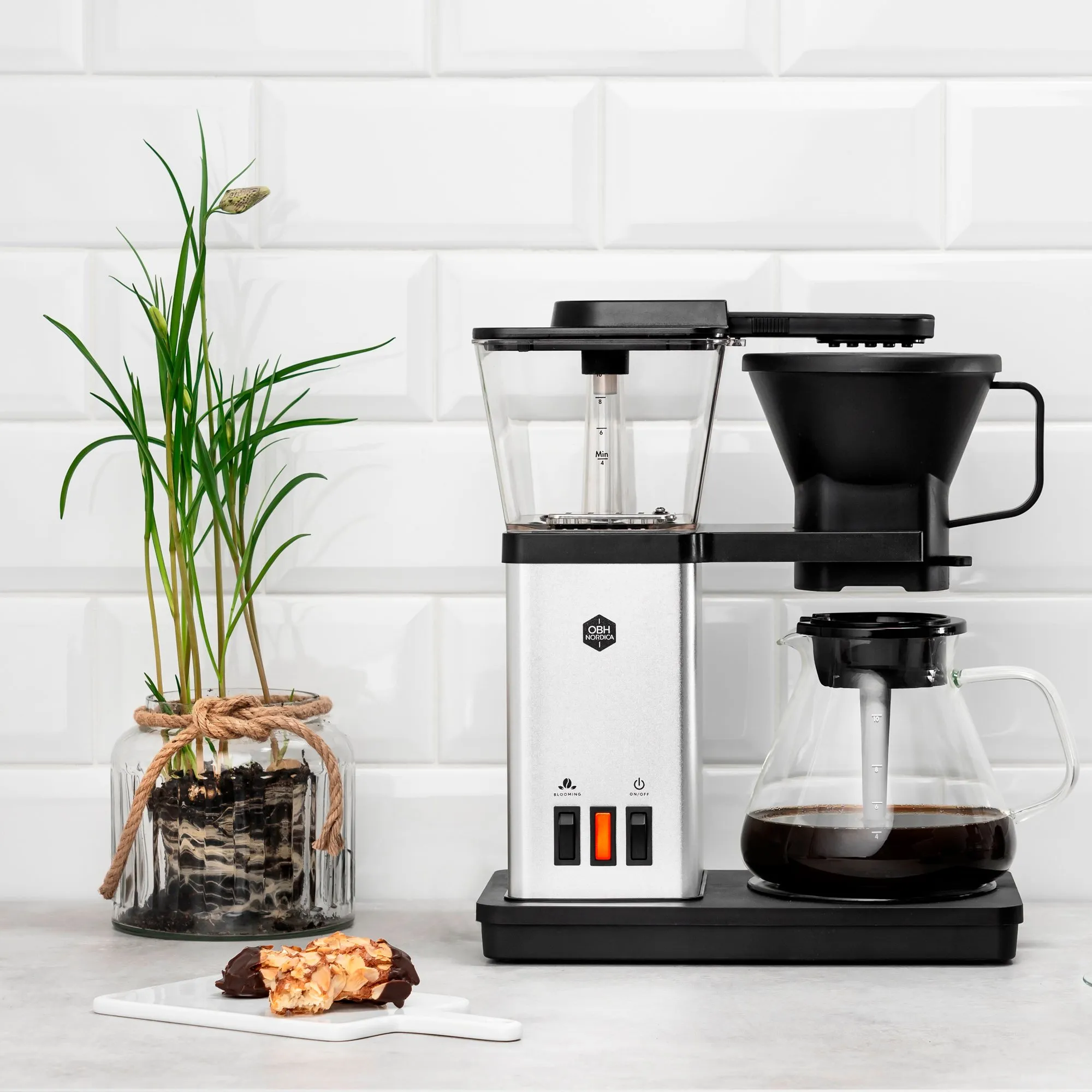 Blooming Coffee Maker 1,25 liter, sølv, produktbillede 9 af 9, Kaffemaskiner hos HomeNordic
