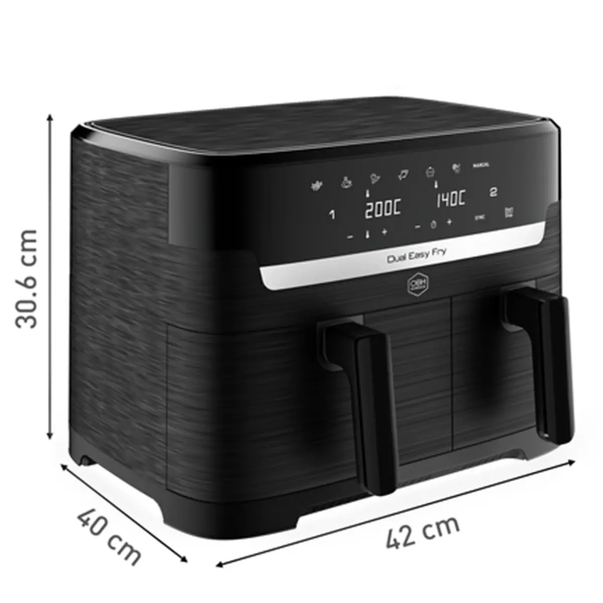 Easy Fry Dual airfryer 8,3 l, sort, produktbillede 4 af 6, Airfryers hos HomeNordic
