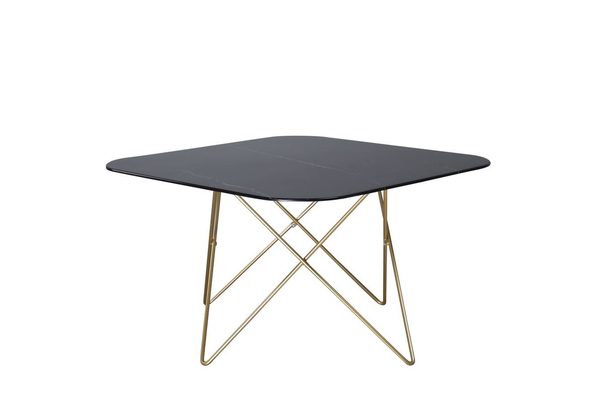 Tubas- Sofabord i sort marmor glas og messing metal, 80 x 80 cm, produktbillede 9 af 11, Moderne designs hos HomeNordic