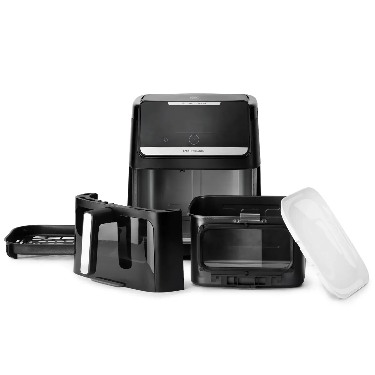 OBH Nordica Easy Fry Silence Vision airfryer 7 liter, sort, produktbillede 2 af 8, Airfryers hos HomeNordic