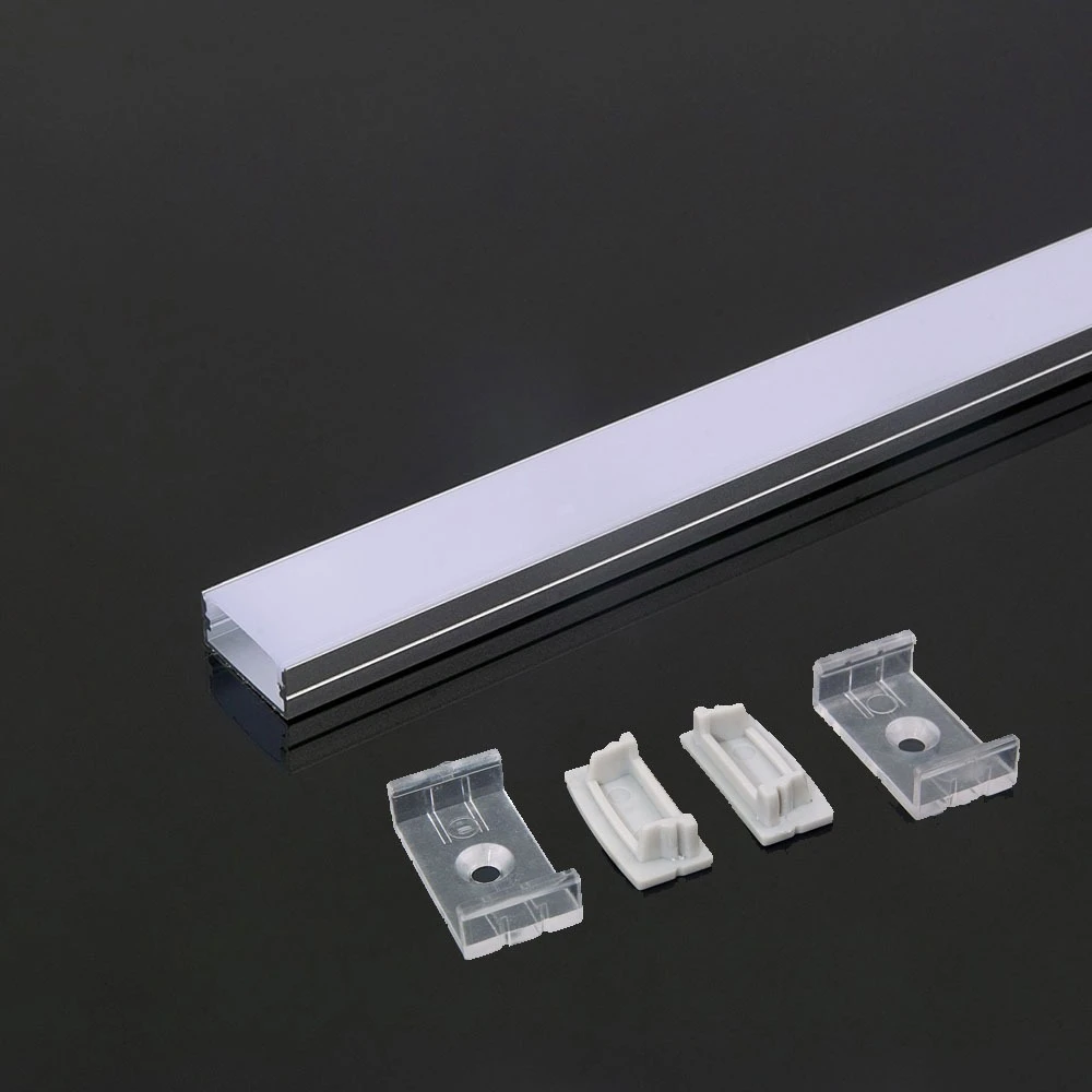2m Alu profil til LED strips, overflademontering, LED-profiler hos HomeNordic