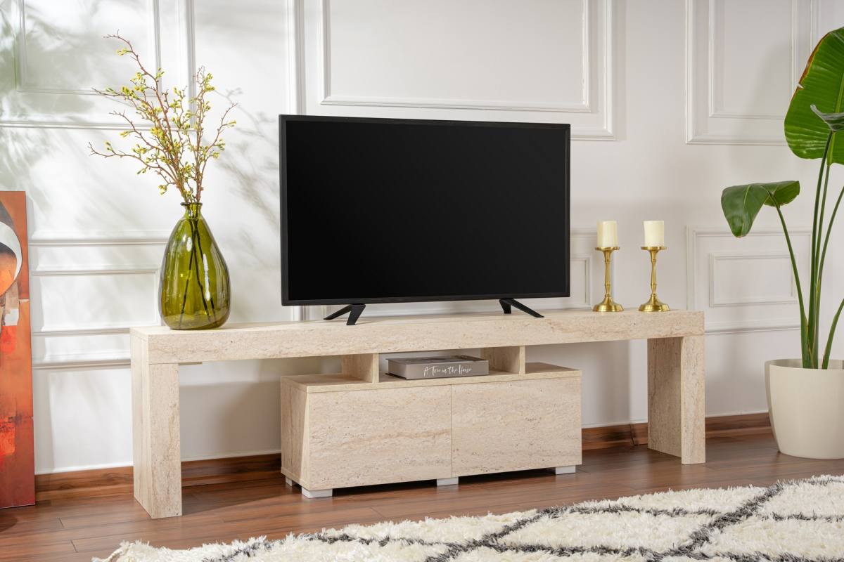 NORDVÄRK Enclave TV-bord, m. 2 låger og 3 åbne rum, produktbillede 2 af 7, TV-borde hos HomeNordic