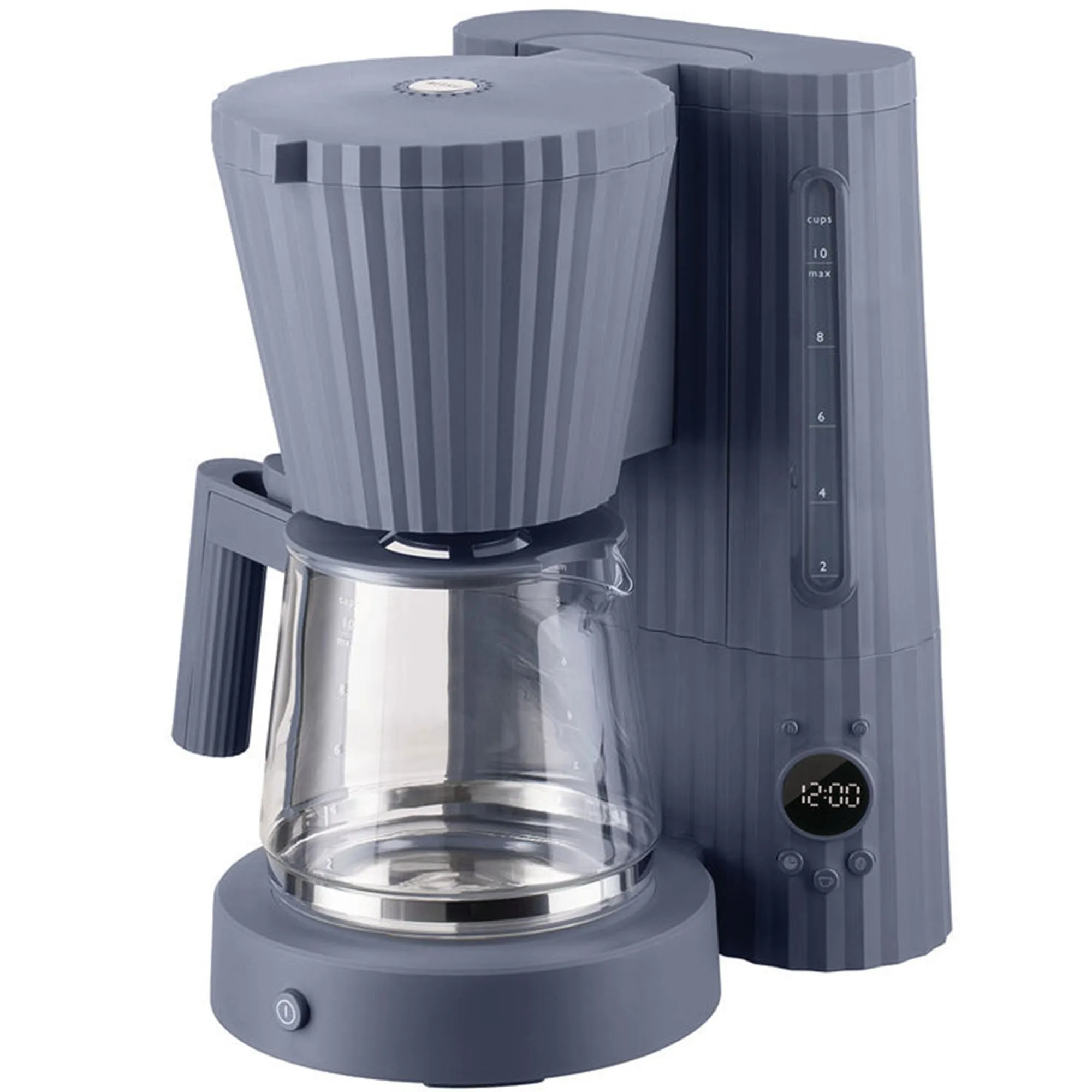 Plissé kaffemaskine, grå, Kaffemaskiner hos HomeNordic