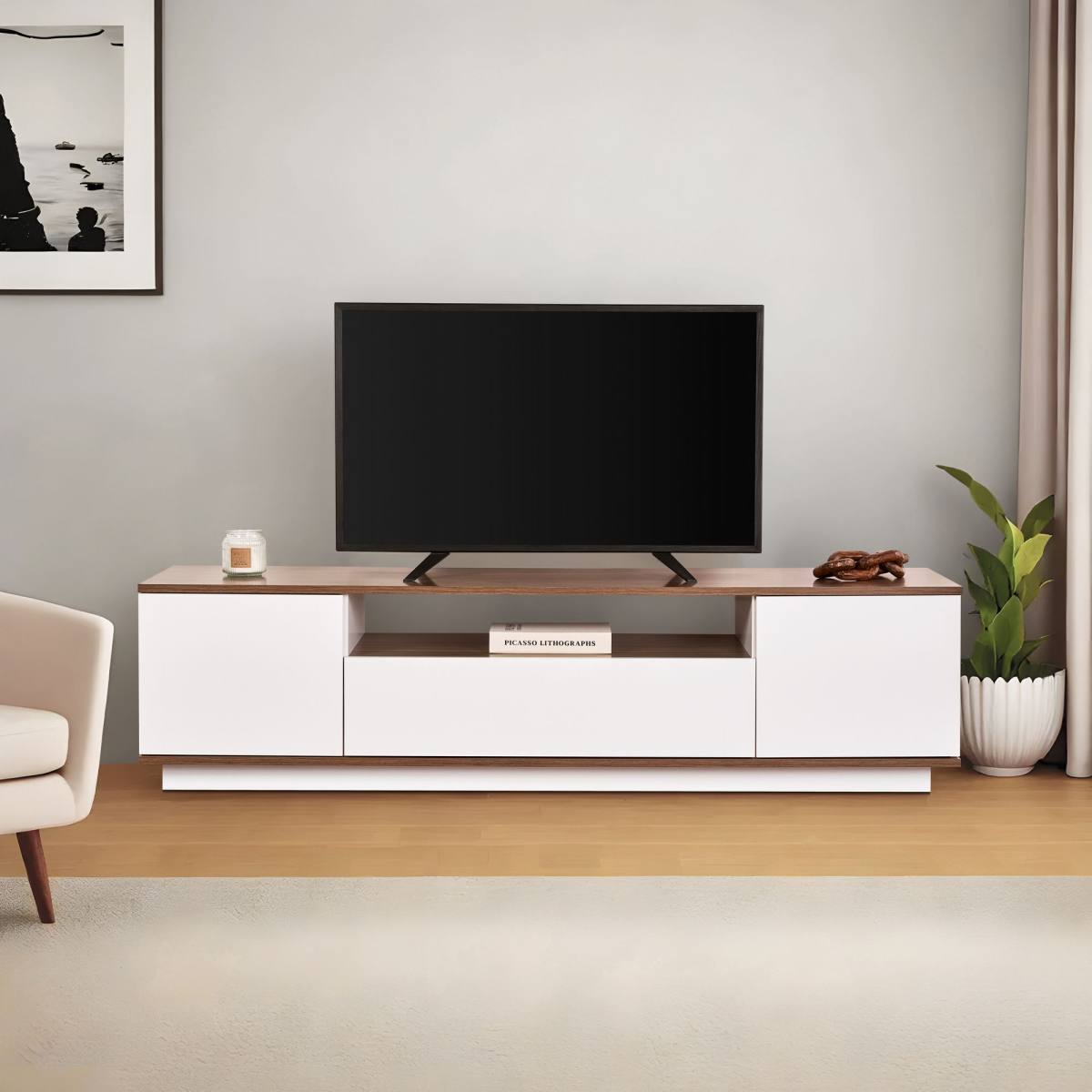 NORDVÄRK Veramont TV-bord, m. 3 låger, 1 hylde, produktbillede 7 af 7, TV-borde hos HomeNordic