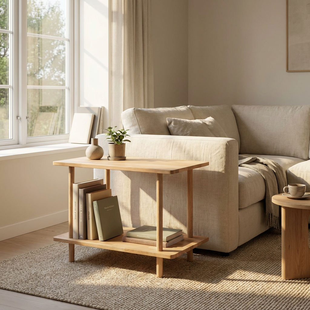 Loop - Reol-bord med to hylder i massiv eg og en bredde på 70 cm, produktbillede 4 af 15, Nordisk design hos HomeNordic