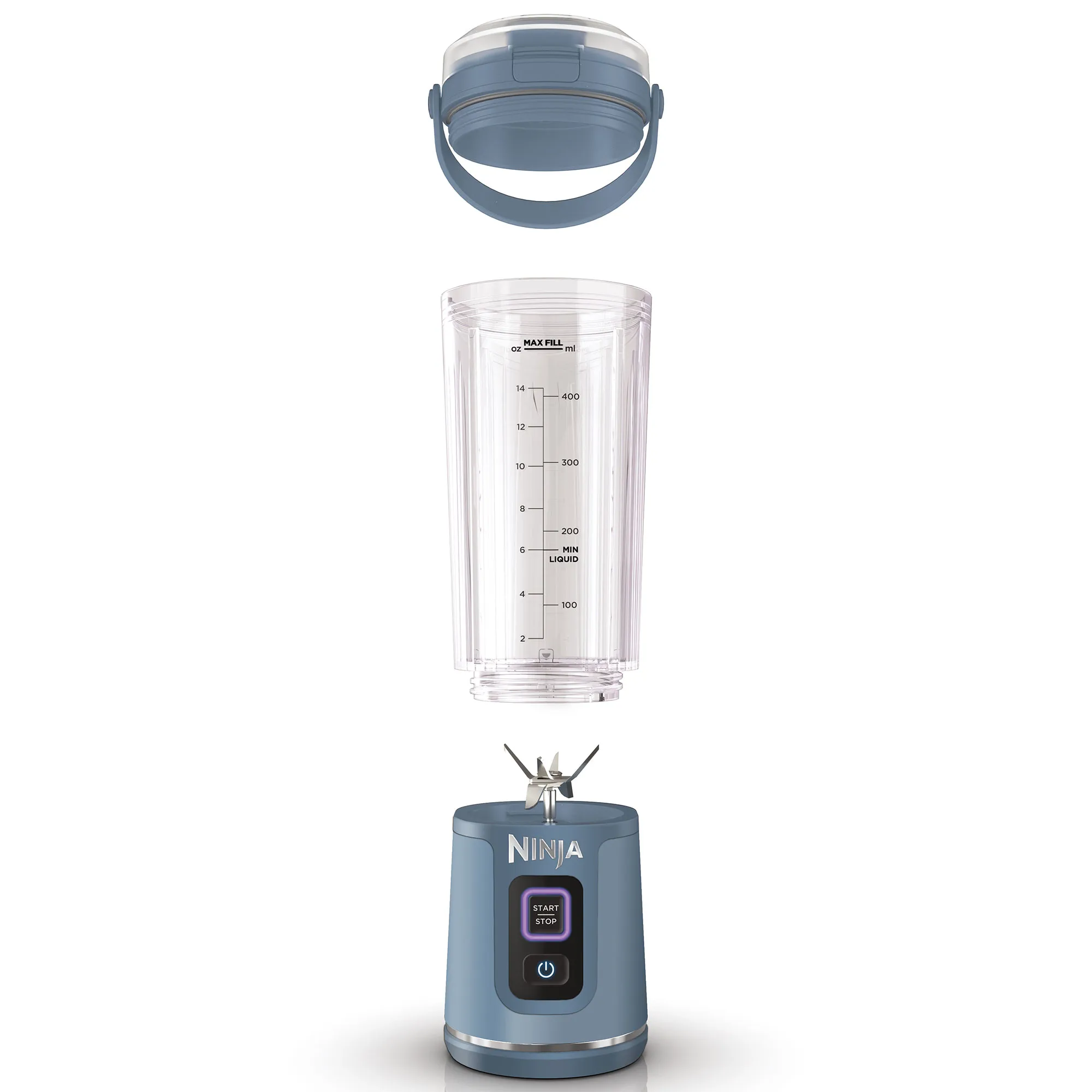 Ninja Blast Trådløs bærbar blender, denimblå, produktbillede 2 af 7, Blendere hos HomeNordic