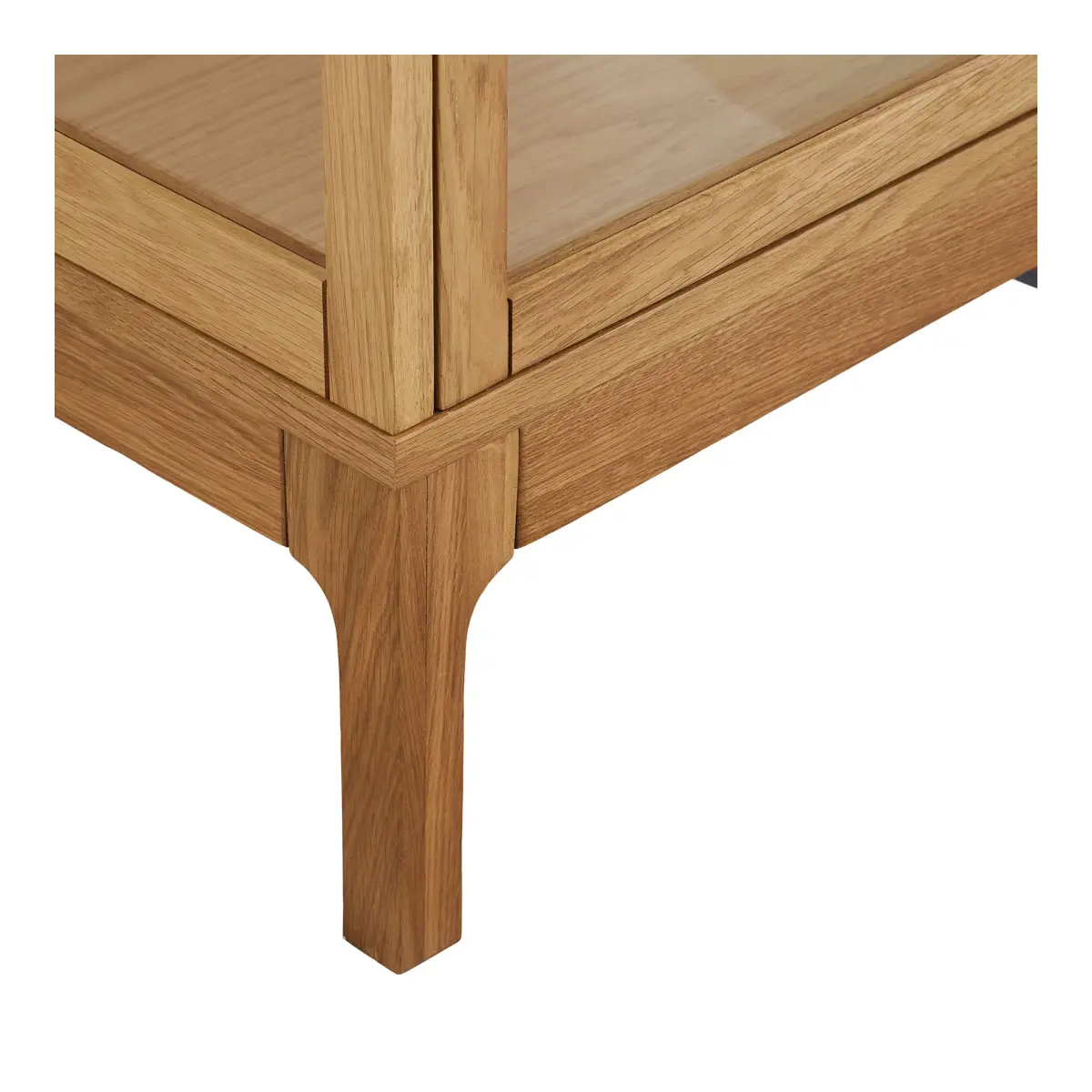 Zamora Vitrineskab - Vitrineskab, 1 Glaslåge, Eg/Egefiner/Hærdet Glas, Natur 47X40X180 Cm – billede 7