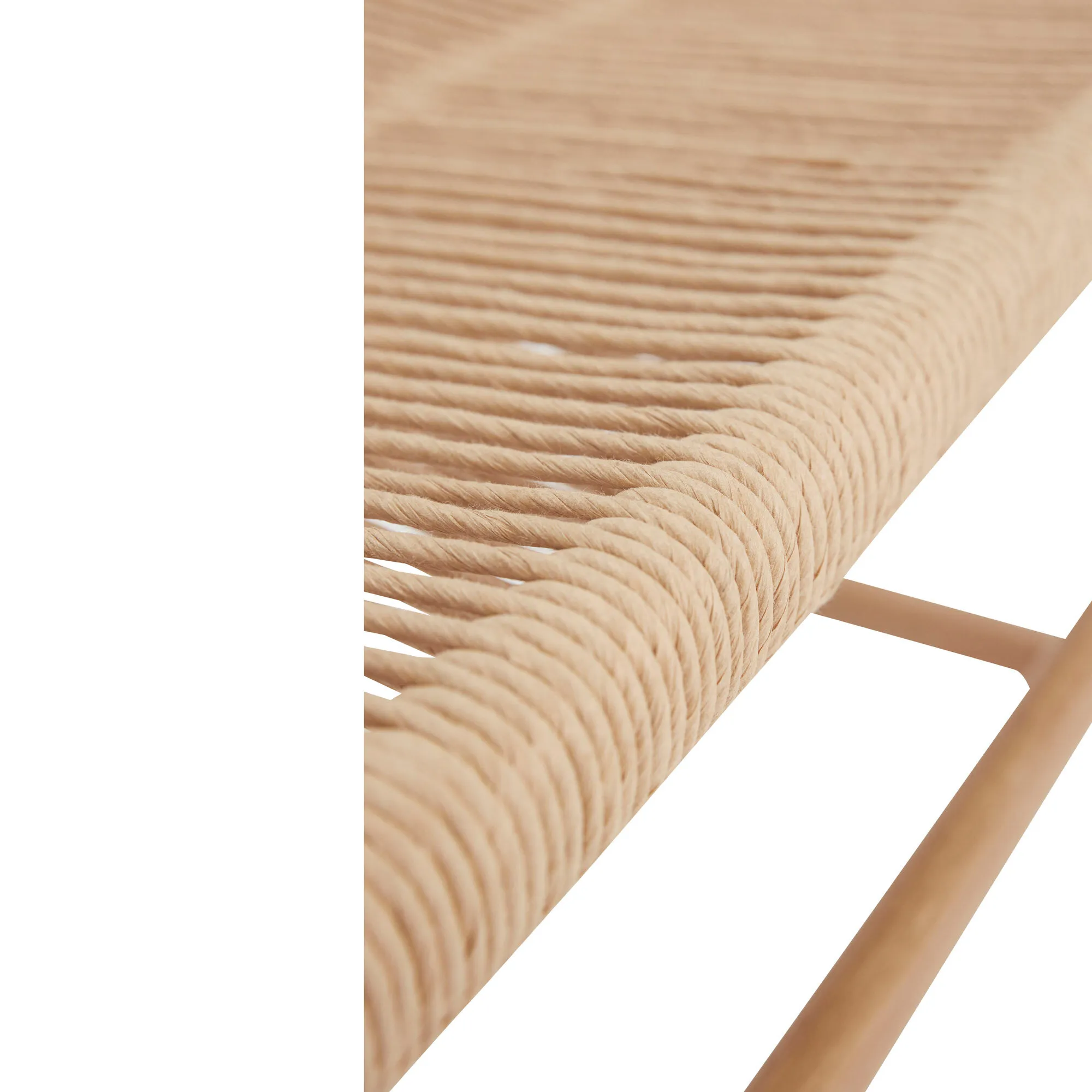 Bænk i egetræ/papirsnor, natur/off white, produktbillede 6 af 6 hos HomeNordic