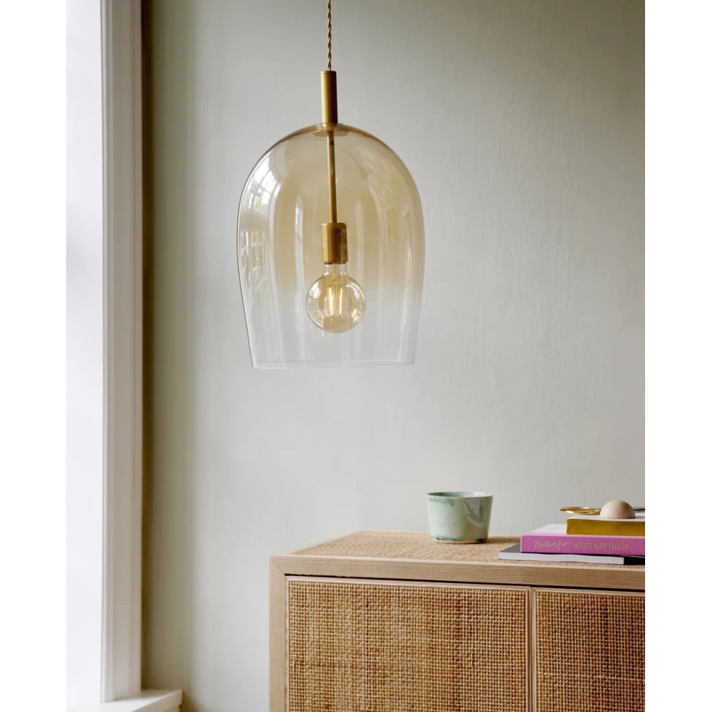 Nordlux Uma 30 Pendel E27, Amber, Pendler hos HomeNordic