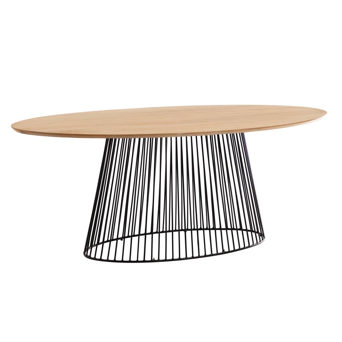 KAVE HOME Leska spisebord, ovalt, produktbillede 6 af 8, Spiseborde hos HomeNordic