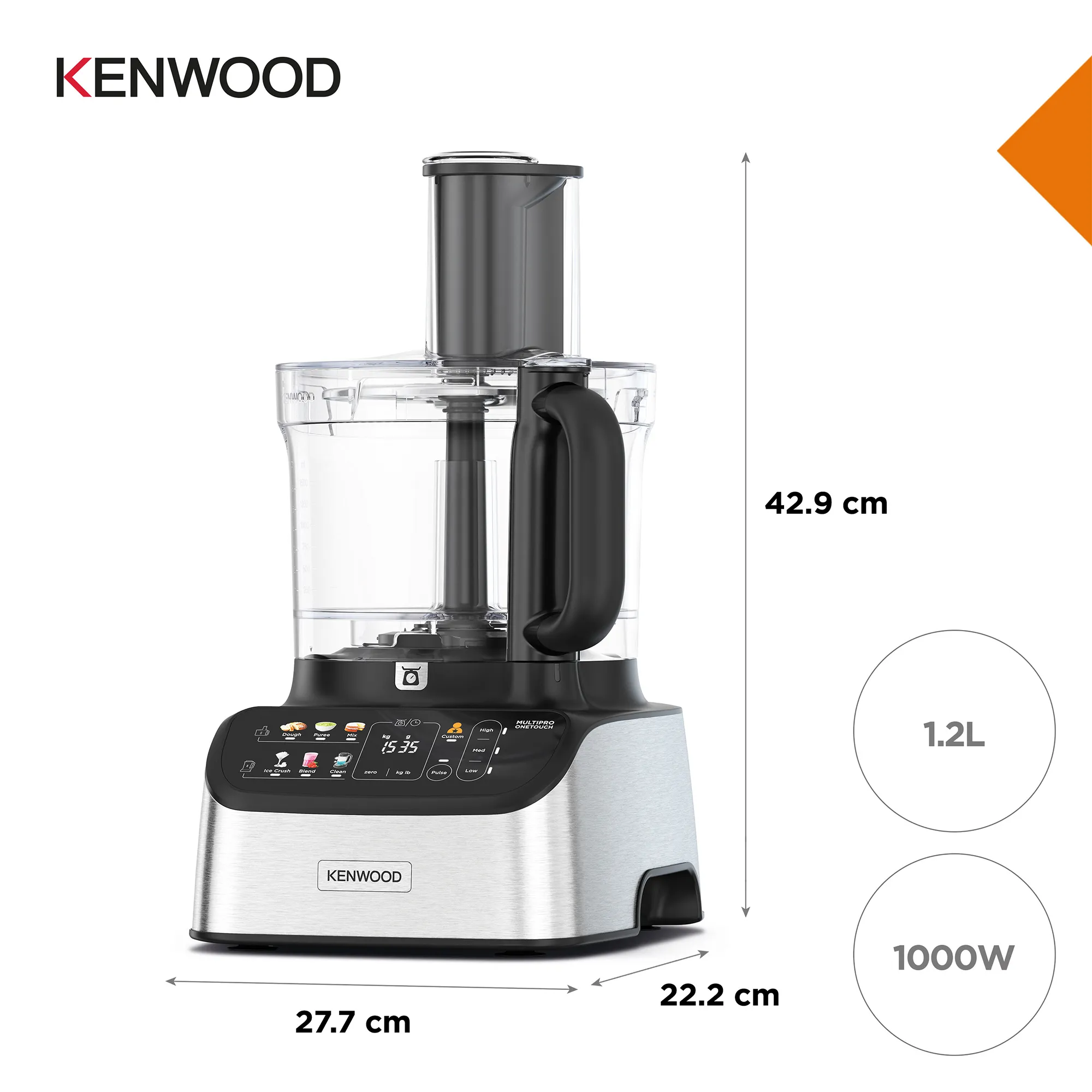 MultiPro OneTouch FDM73.480.ss foodprocessor, sort/stål, produktbillede 4 af 6, Foodprocessorer hos HomeNordic
