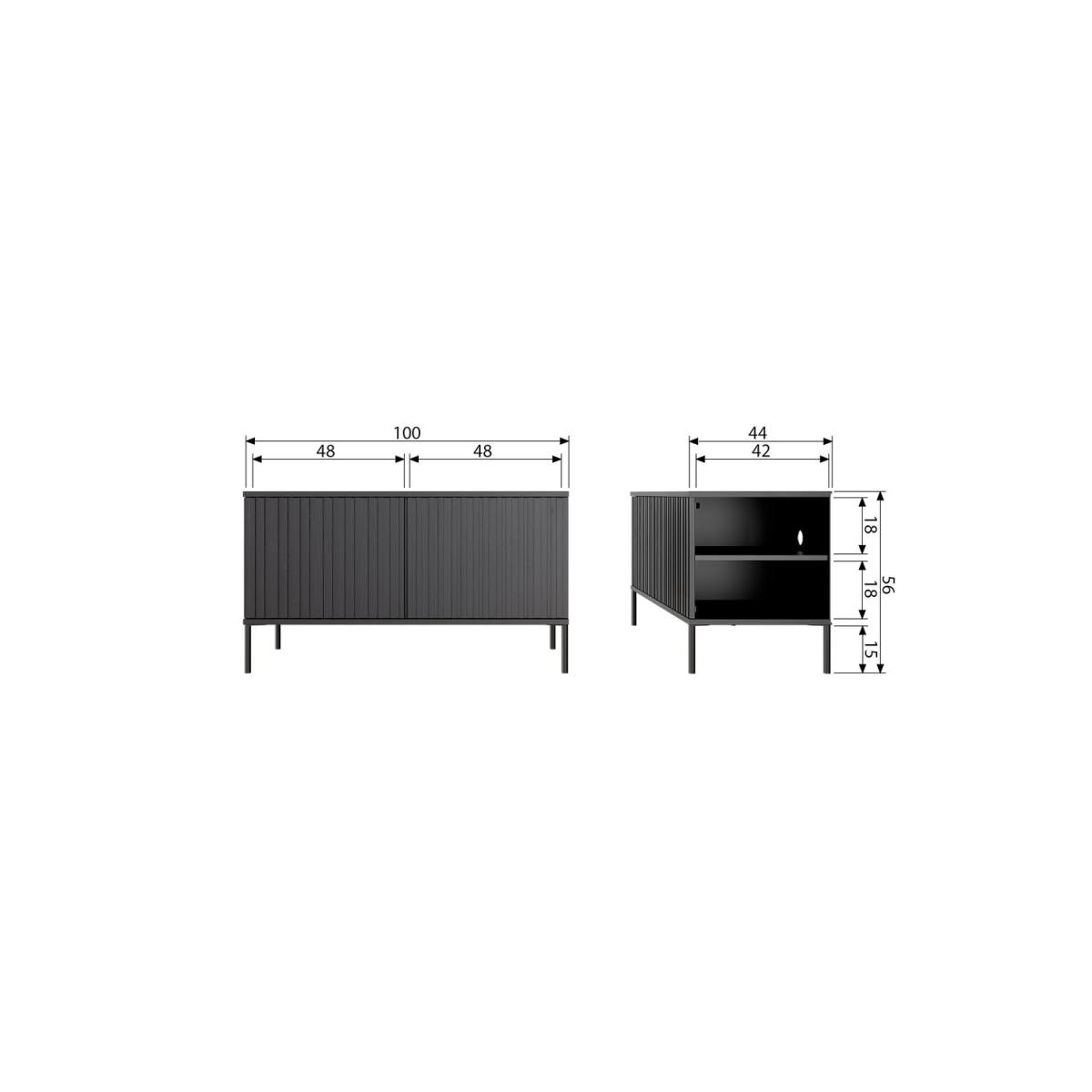 WOOOD New Gravure TV-bord,, m. 2 låger og 2 hylder, TV-borde hos HomeNordic