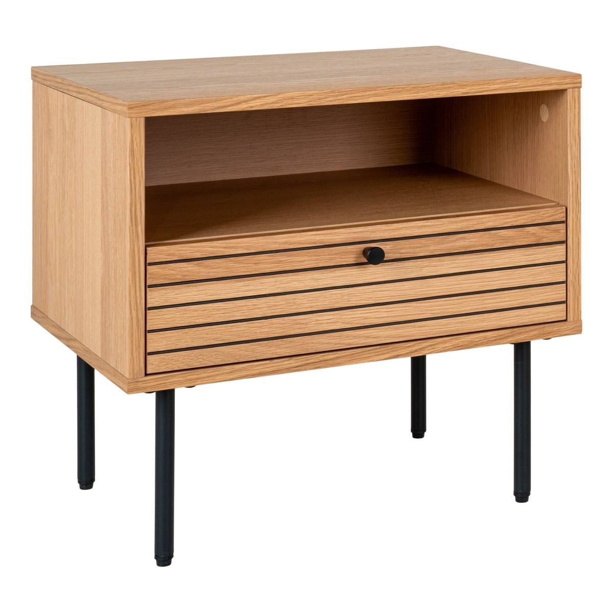 Create sofabord i egefiner og sorte metalben, produktbillede 2 af 6, Moderne designs hos HomeNordic