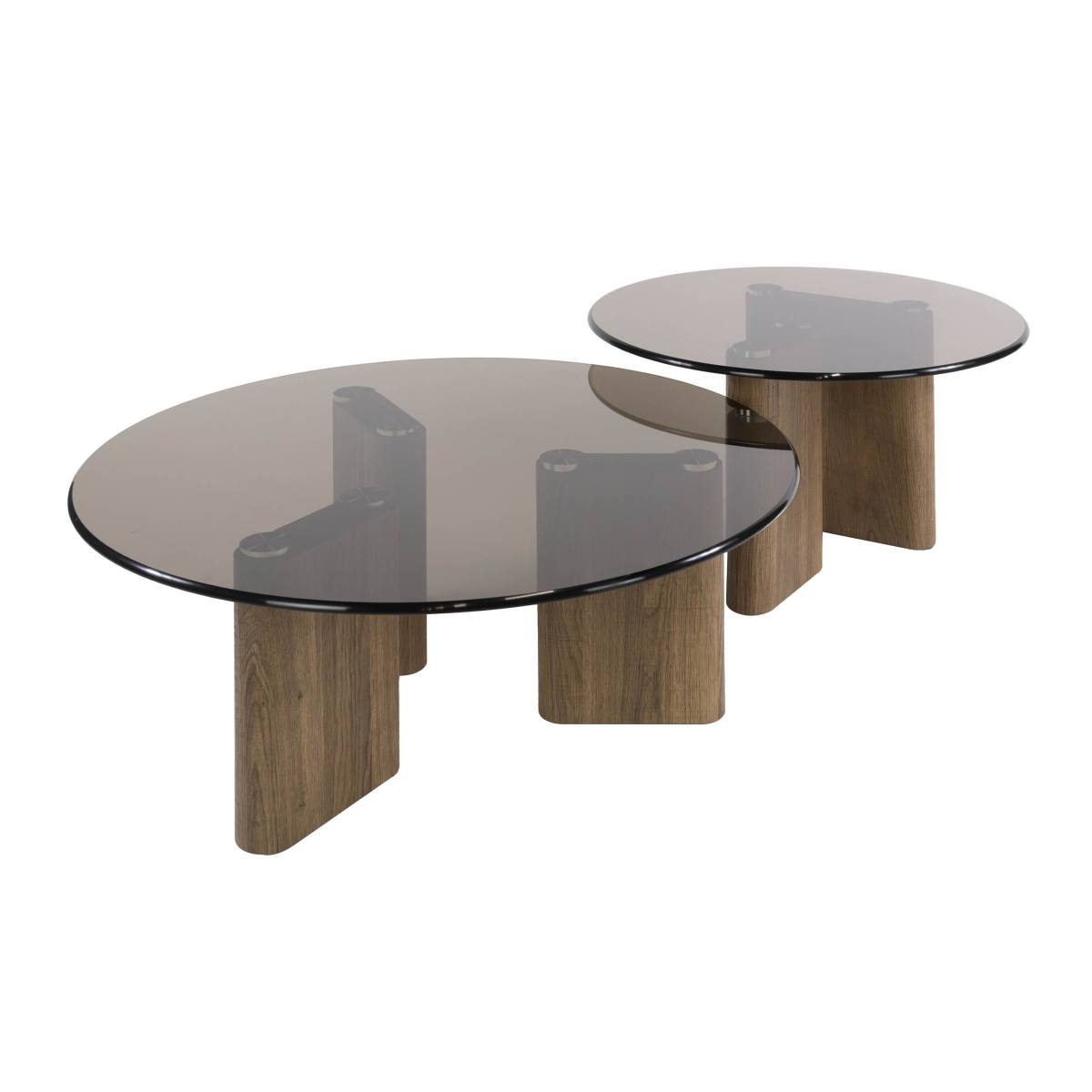 Vaso - Sofaborde rund form i brunt glas, produktbillede 2 af 4, Moderne designs hos HomeNordic