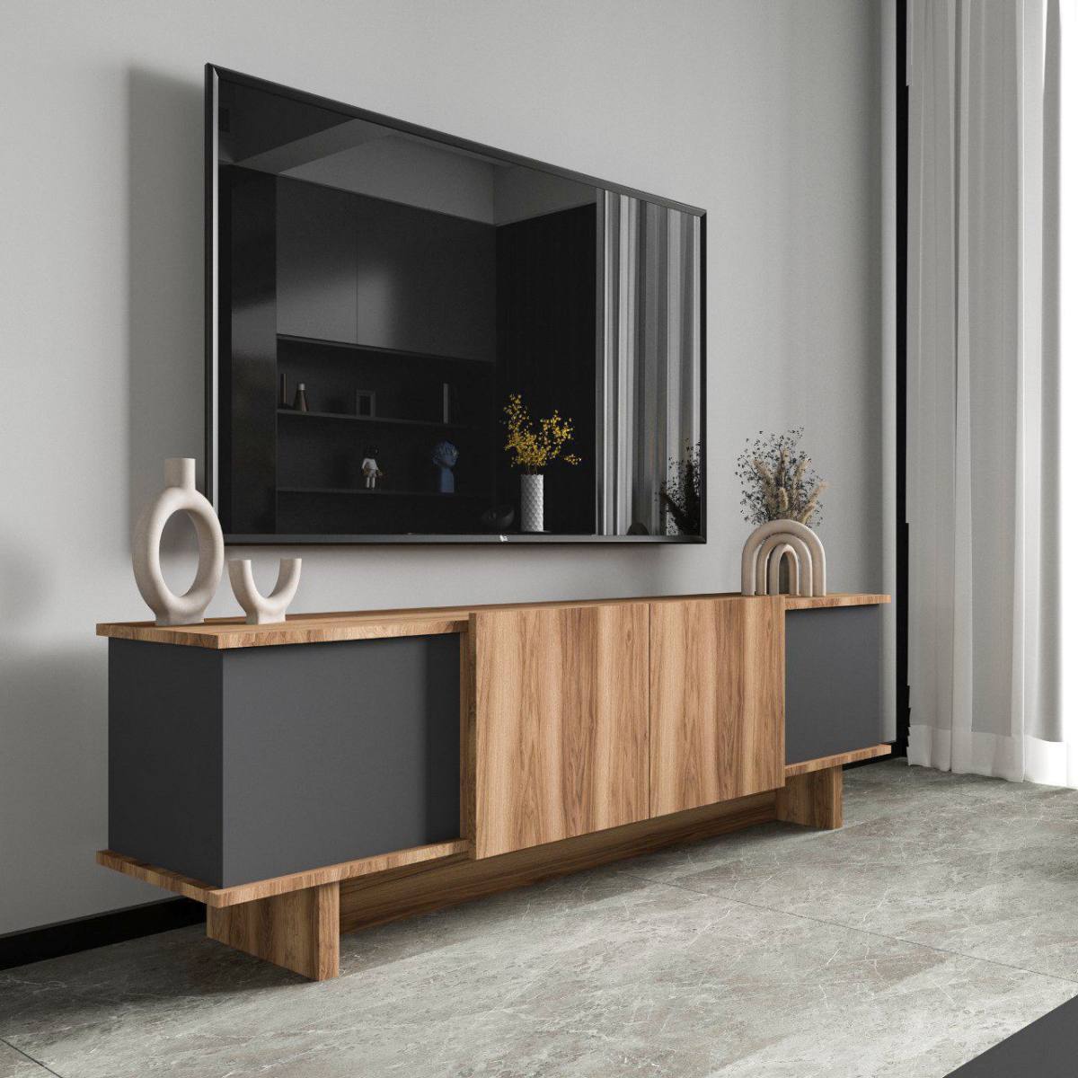 FUNZI LIVING Diana TV-bord, m. 4 låger og hylde, produktbillede 3 af 6, TV-borde hos HomeNordic