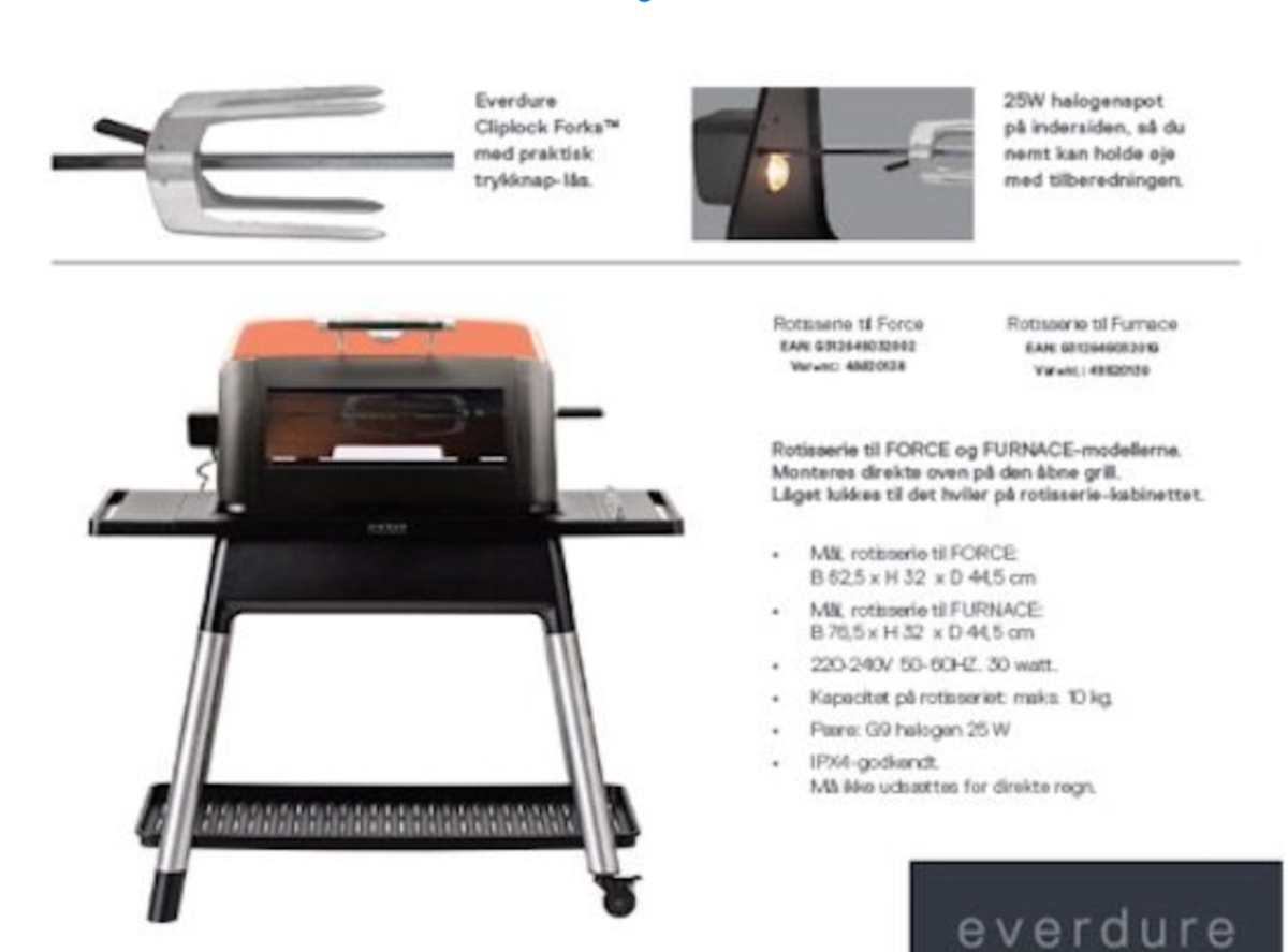 EVERDURE FORCE ROTISSERIE SYSTEM, produktbillede 9 af 9, Gasgrill hos HomeNordic