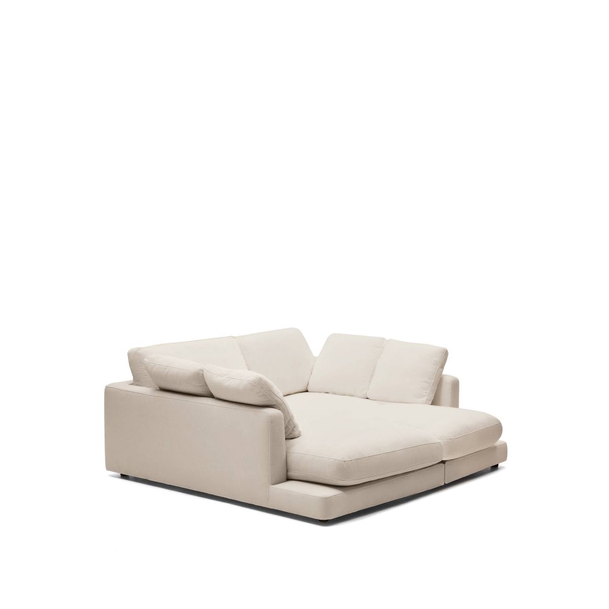 KAVE HOME Gala 3 pers. sofa, m. dobbelt chaiselong - beige stof (210cm) – billede 2