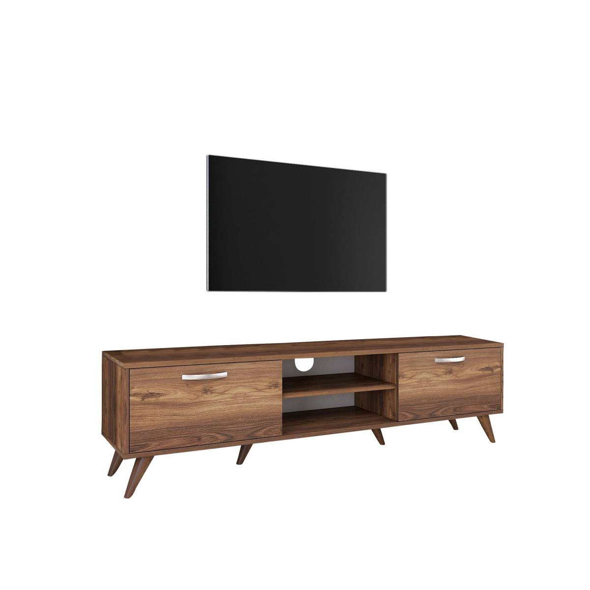 NORDVÄRK A9 TV-bord, m. 2 låger og 1 hylde, produktbillede 5 af 11, TV-borde hos HomeNordic