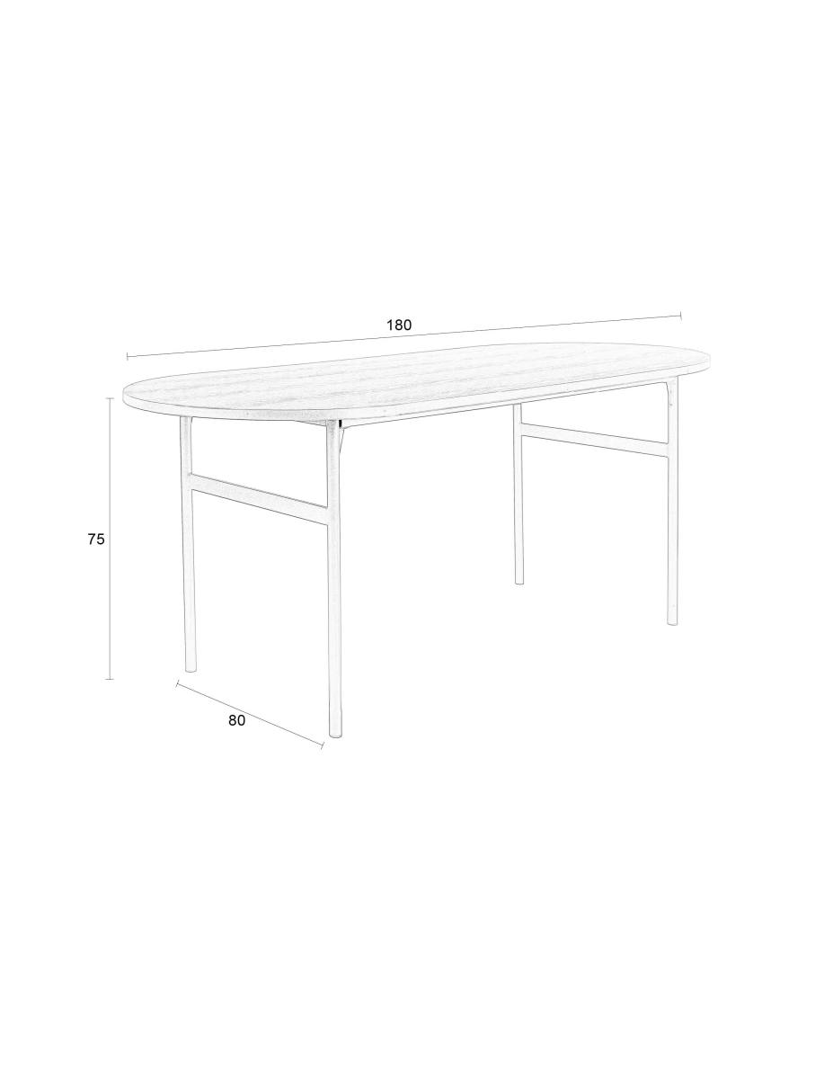 WHITE LABEL LIVING Marcio spisebord, oval, produktbillede 2 af 8, Spiseborde hos HomeNordic