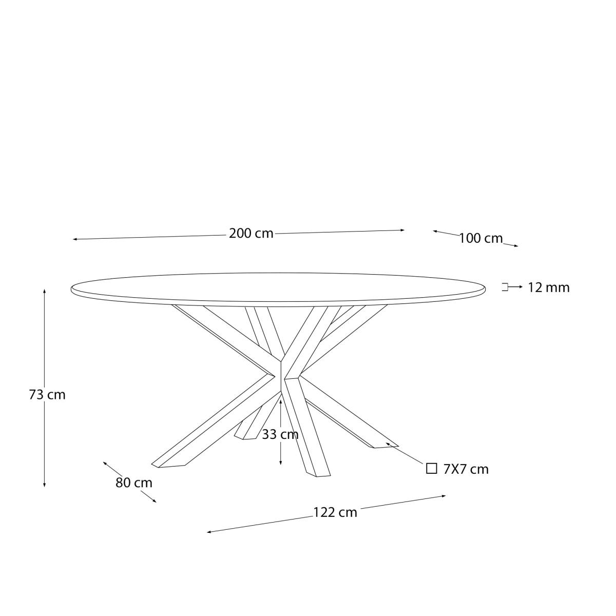 KAVE HOME Argo spisebord, oval, Spiseborde hos HomeNordic