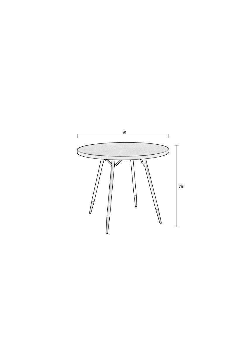 WHITE LABEL LIVING Denise spisebord, rund, produktbillede 2 af 9, Spiseborde hos HomeNordic