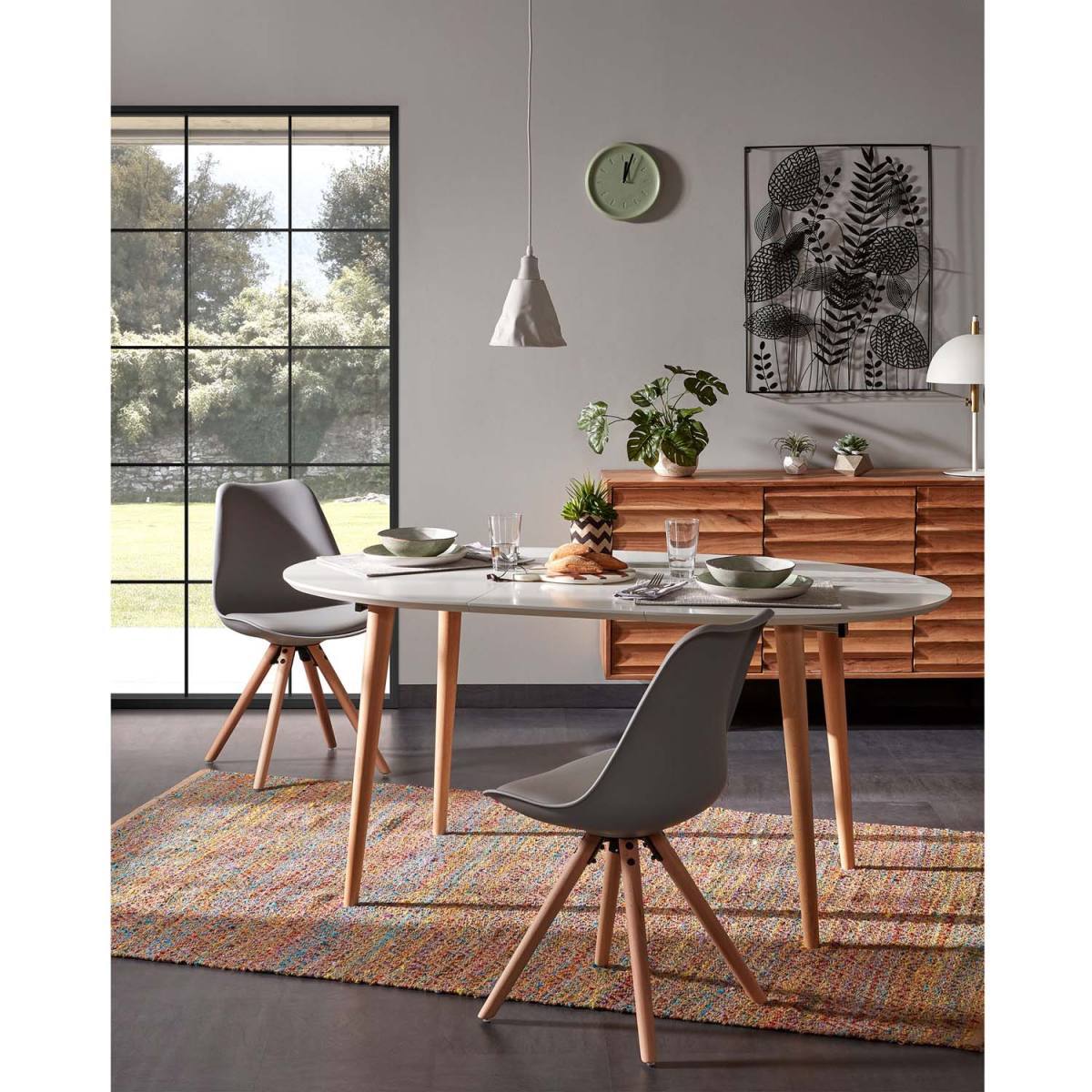 KAVE HOME oval Oakland spisebord, m. udtræk, produktbillede 6 af 9, Spiseborde hos HomeNordic