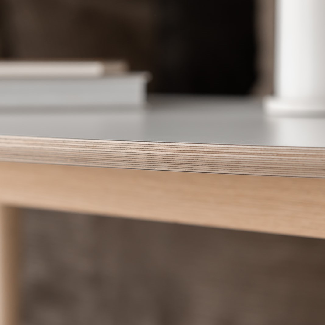 CT 10 - Elipseformet sofabord i hvid laminat og stel i eg, produktbillede 5 af 10, Nordisk design hos HomeNordic