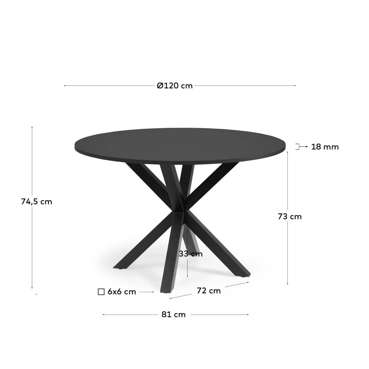 KAVE HOME Fuld Argo spisebord, rund, produktbillede 2 af 7, Spiseborde hos HomeNordic