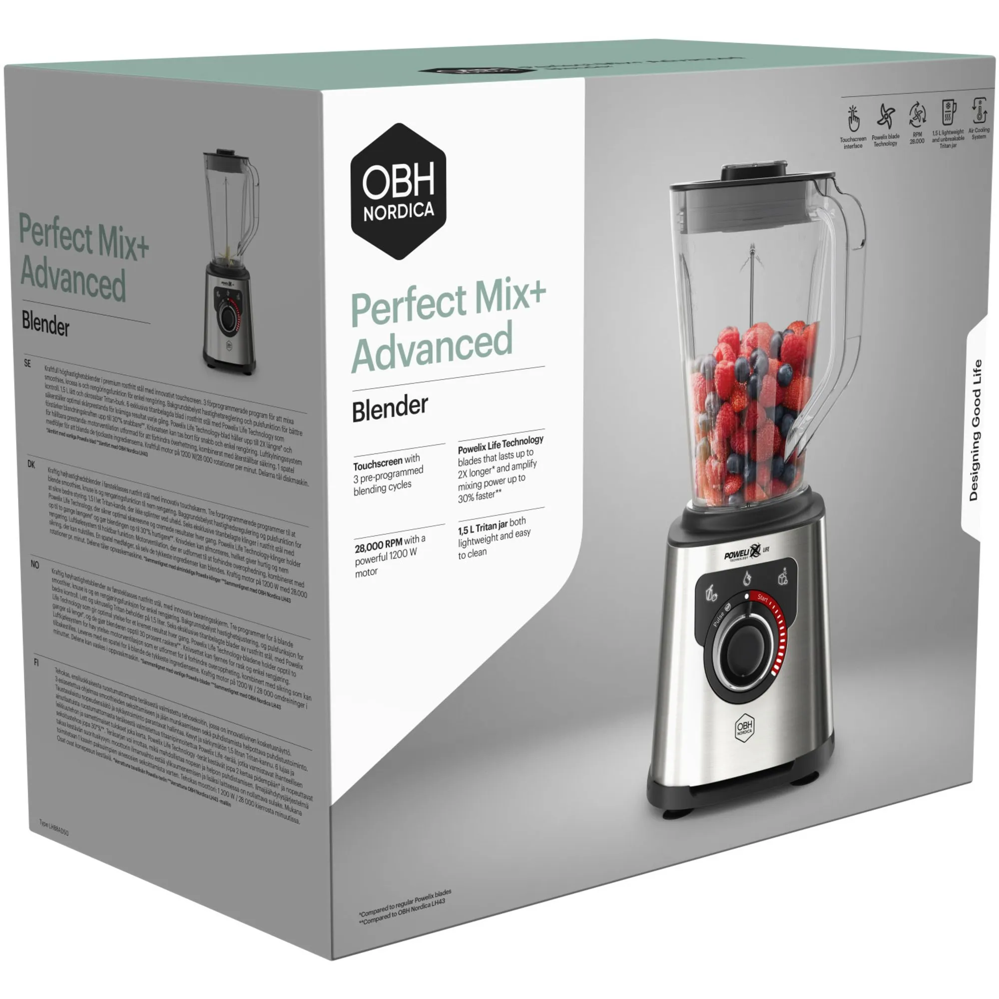 Perfect Mix blender 1,5 liter, 1200 W, produktbillede 4 af 10, Blendere hos HomeNordic