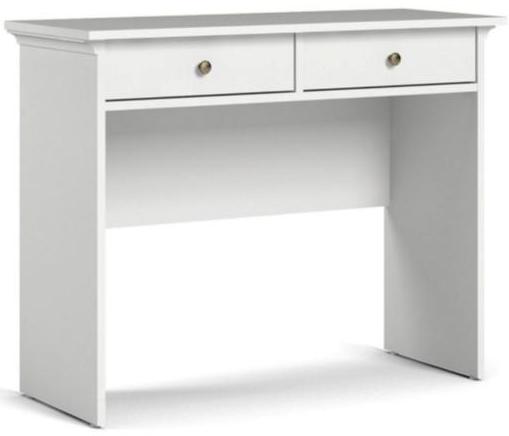 Frisenborg 100 cm bredt hvidt konsolbord med 2 skuffer., Kommoder hos HomeNordic