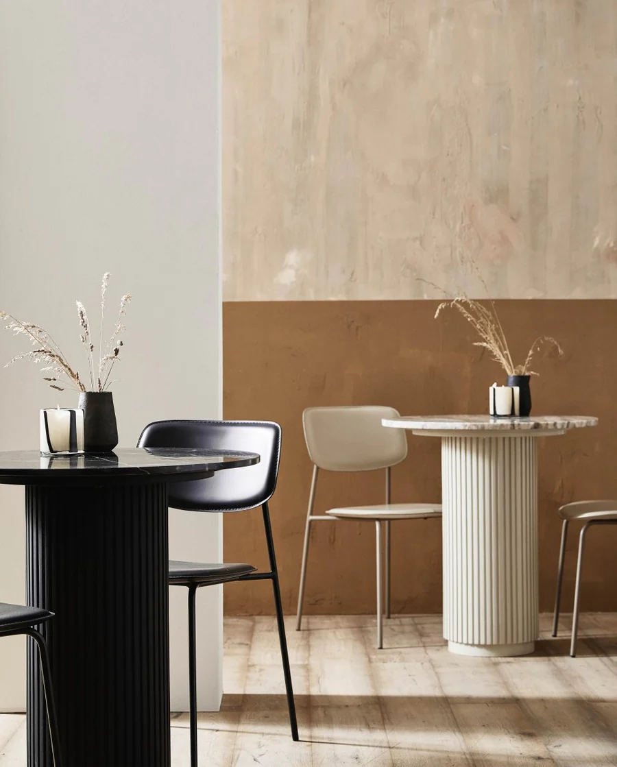 NORDAL ERIE CAFEBORD I TRÆ/MARMOR SORT, produktbillede 4 af 4, Spiseborde hos HomeNordic