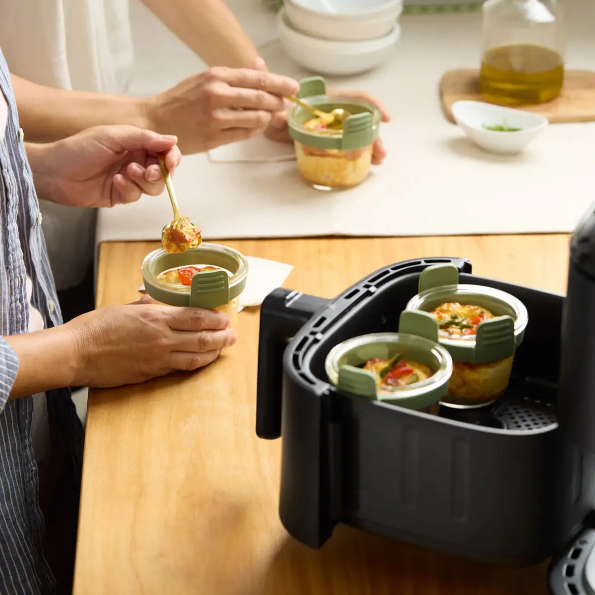 Airfryerform glas mini 4-pak, produktbillede 4 af 4, Airfryers hos HomeNordic