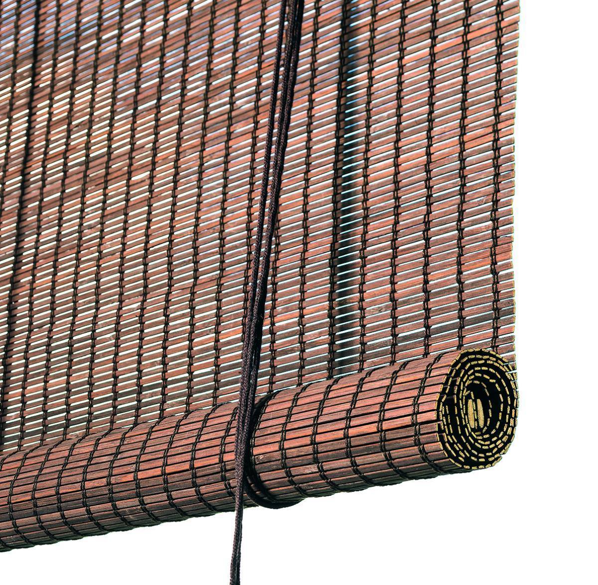 COLOR & CO BAMBUS RULLEGARDIN MØRK/BRUN, produktbillede 5 af 6, Rullegardiner hos HomeNordic