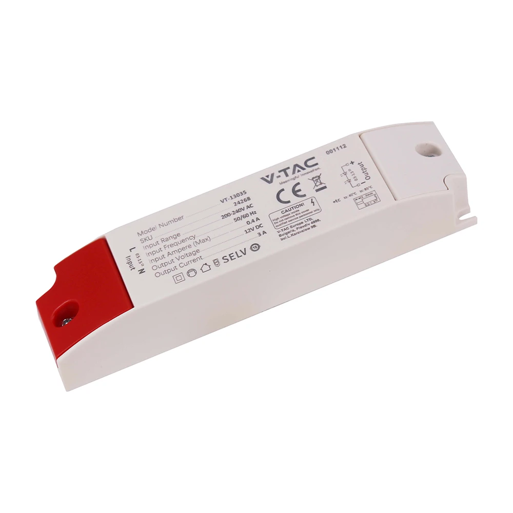 36W / 12V DC strømforsyning til LED strips, Strømforsyninger hos HomeNordic