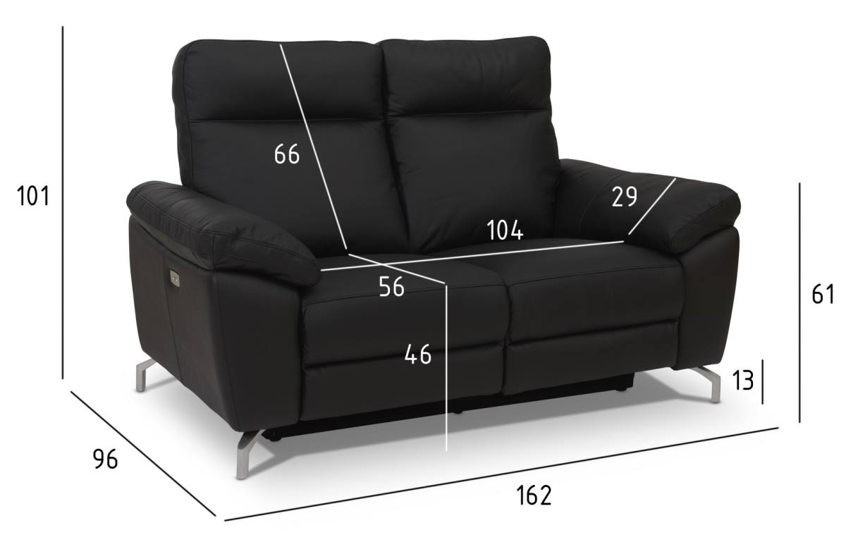 Selma 2 personers sofa med elevations sæder til nakke, ryg og ben i, produktbillede 4 af 4, Sofaer hos HomeNordic