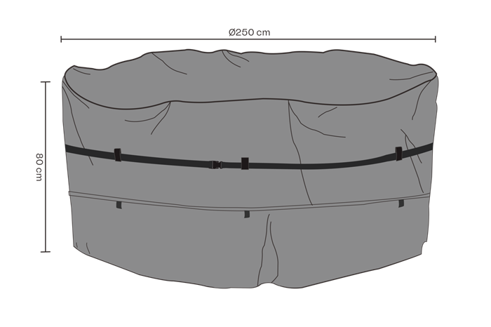 Cover rundt bord Ø2,5m, Borde hos HomeNordic