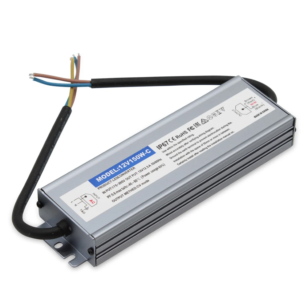 150W / 12V DC strømforsyning, Strømforsyninger hos HomeNordic