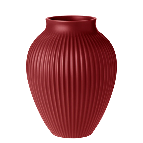 Knabstrup Keramik Knabstrup vase H 27 cm rippel, Vaser hos HomeNordic