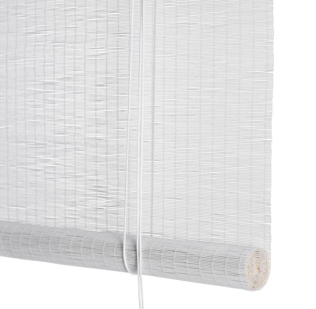 Color & Co Hvid fin bambus, Bambus rullegardiner hos HomeNordic