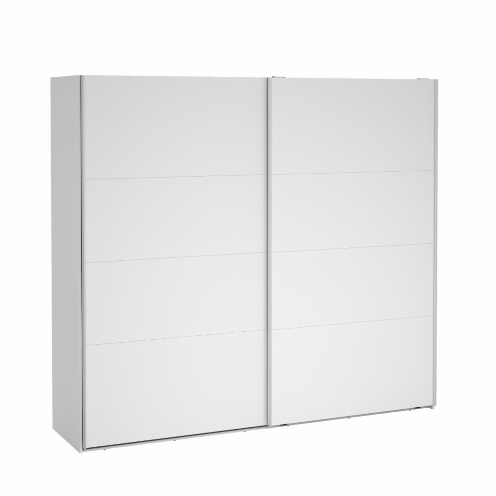 Smart 220x245 cm garderobeskab hvidt med 2 skydedøre, Garderobeskabe hos HomeNordic
