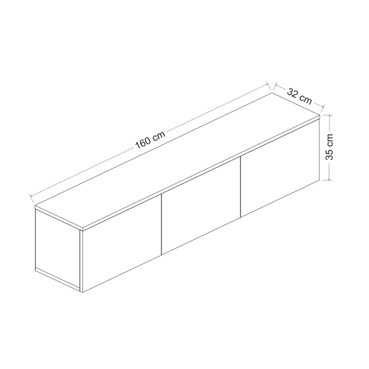 NORDVÄRK Neon TV-bord, m. 3 låger, produktbillede 2 af 7, TV-borde hos HomeNordic