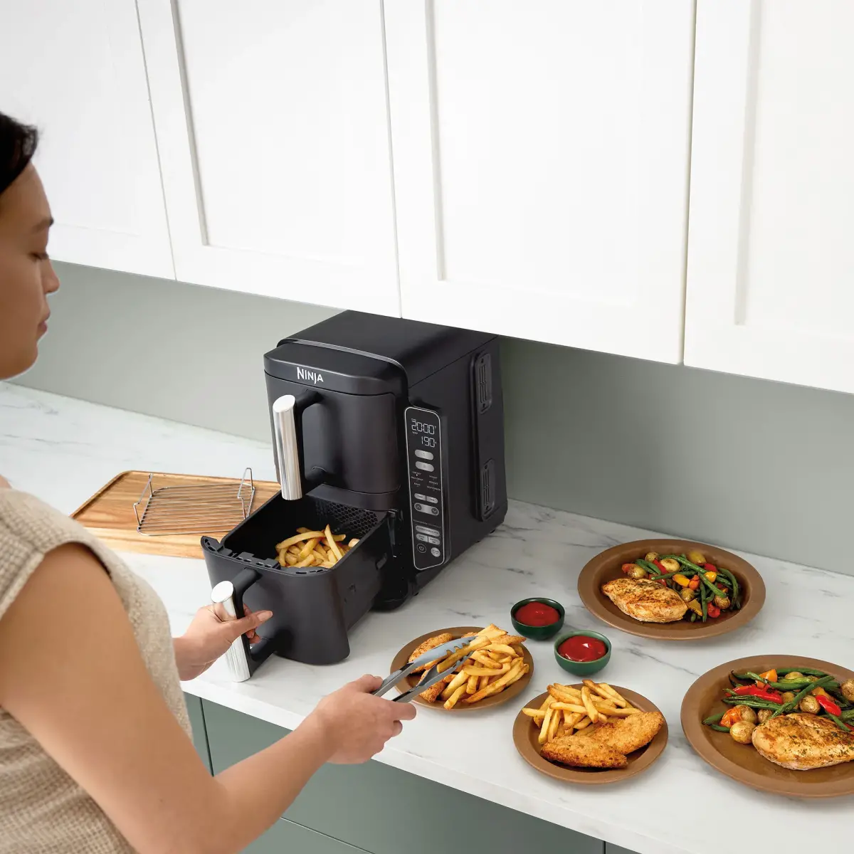 Ninja SL300EU Double Stack Airfryer 7,6 liter, produktbillede 4 af 5, Airfryers hos HomeNordic