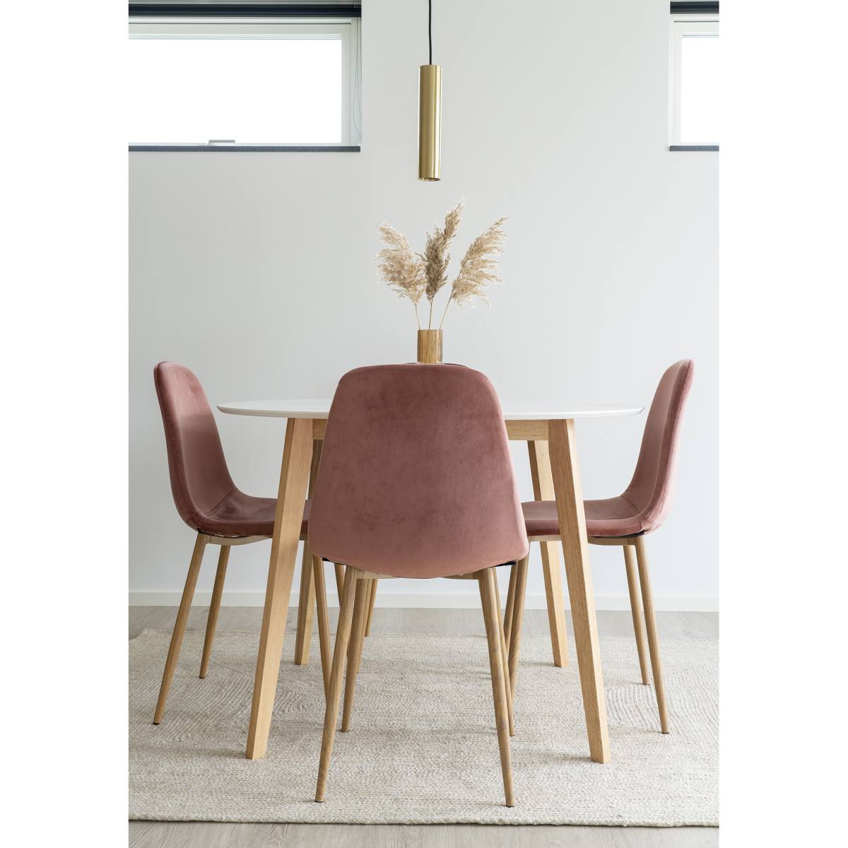 HOUSE NORDIC VOJENS SPISEBORD HVID/NATUR, produktbillede 3 af 5, Spiseborde hos HomeNordic