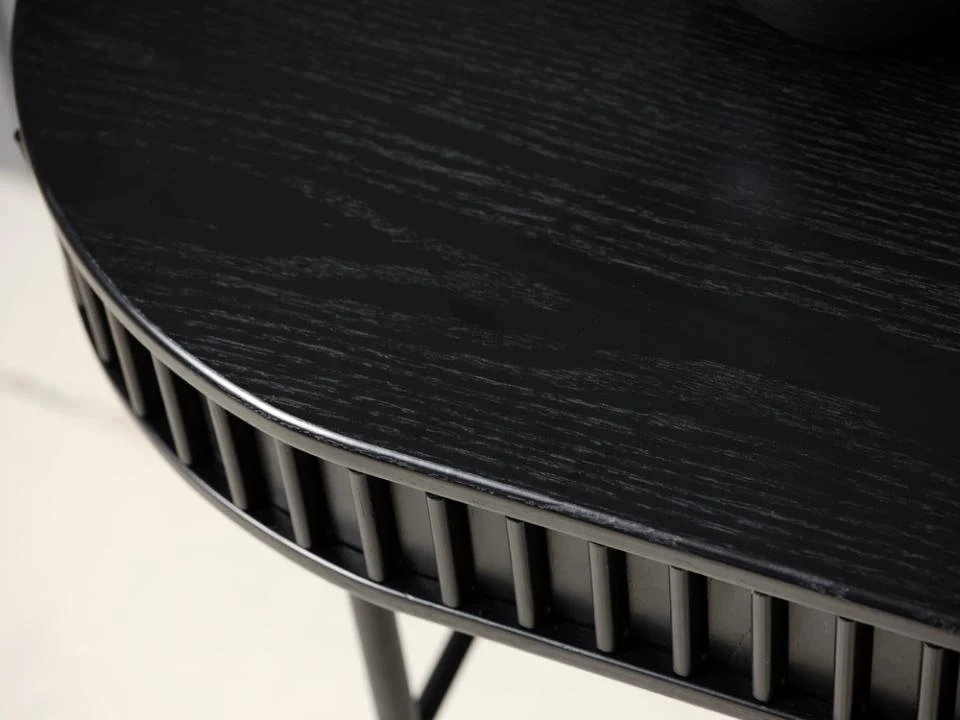 Siena Skrivebord, Sort Eg, 120x60x75 cm, produktbillede 6 af 14, Skriveborde hos HomeNordic