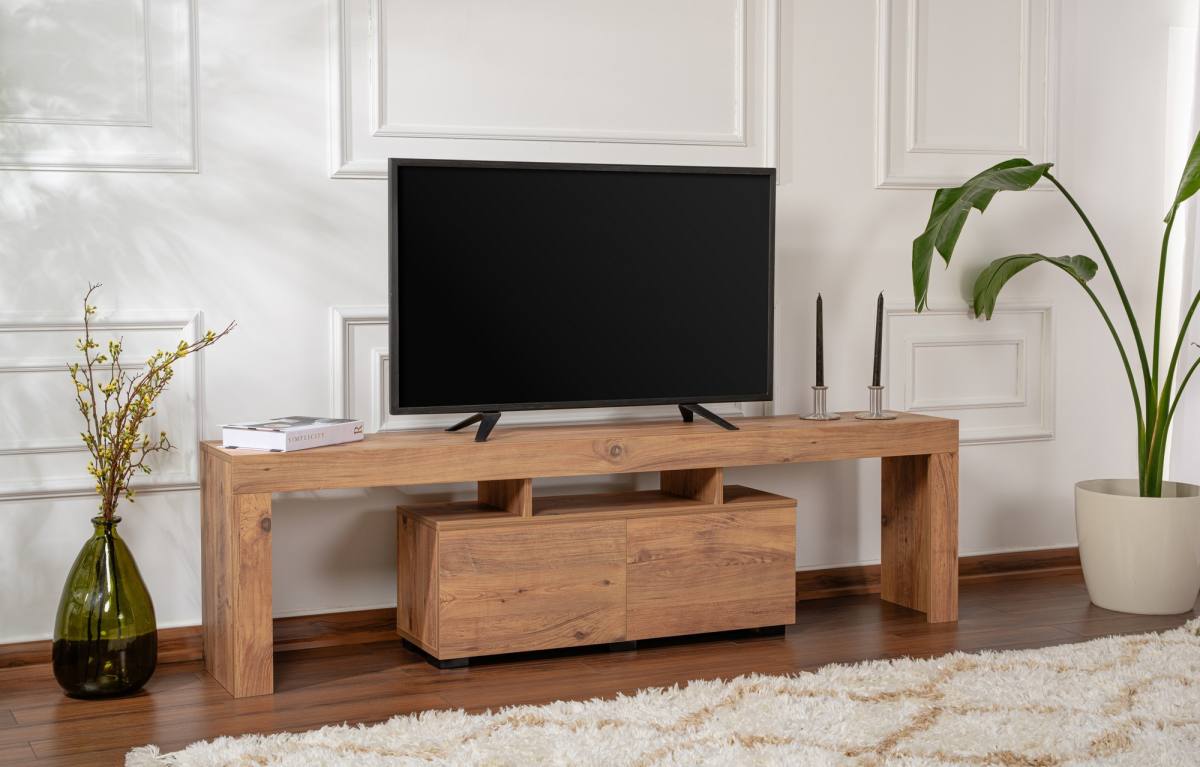 NORDVÄRK Enclave TV-bord, m. 2 låger og 3 åbne rum, produktbillede 2 af 7, TV-borde hos HomeNordic