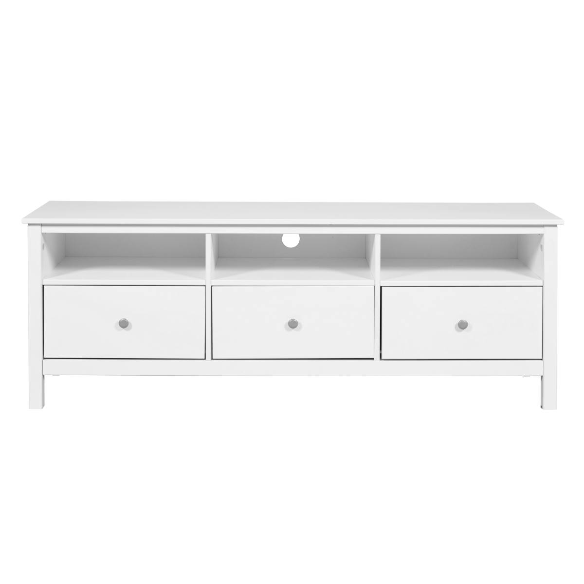 NORDIC LIVING COLLECTION Chilly Home TV-bord, m. 3 åbne rum og 3 skuffer, produktbillede 3 af 8, TV-borde hos HomeNordic