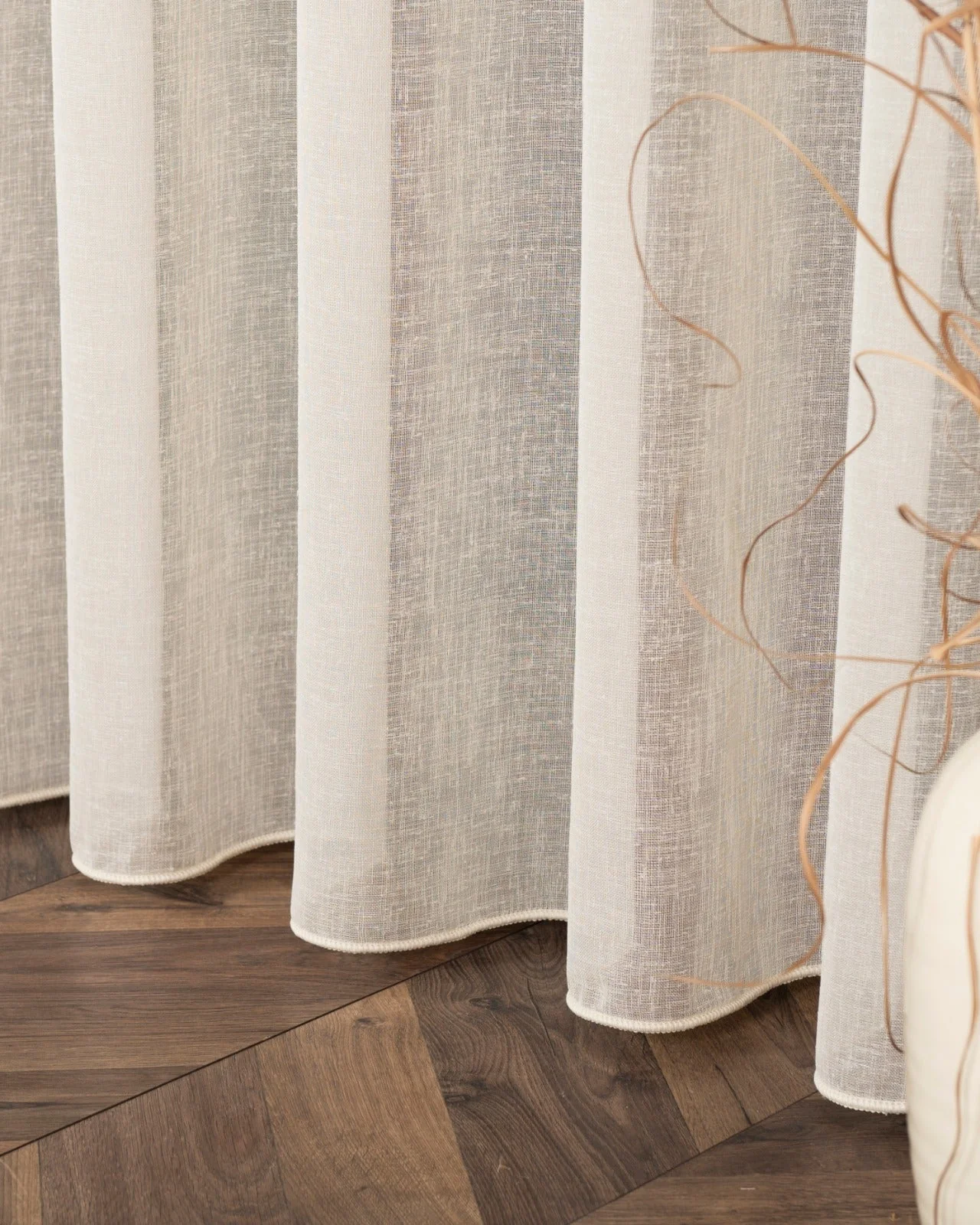 PETRA – Tyndt wavegardin, Creme, produktbillede 2 af 7, Gardiner hos HomeNordic