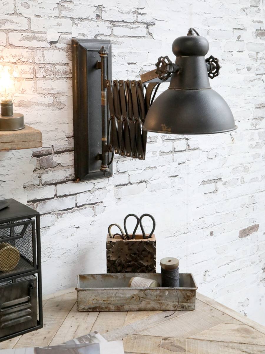 CHIC ANTIQUE FACTORY VÆGLAMPE SORT, produktbillede 5 af 11, Væglamper hos HomeNordic
