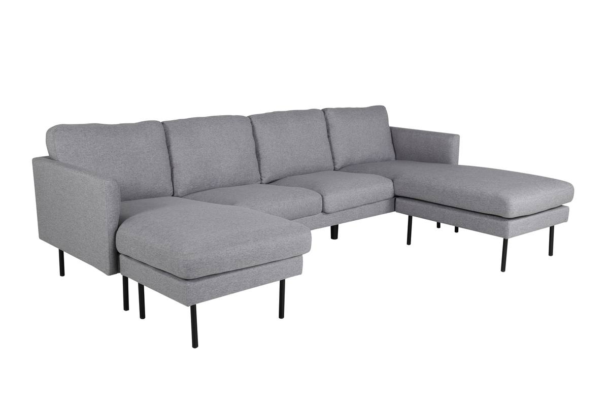 Polar - Sofa i U-form med gråt polyester stof – billede 2